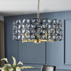 Modern Crystal Chandelier, Suitable For Living Room Round Crystal Lamp Luxury Home Decoration Lamps-Unusable Platform - Temu