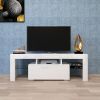 Entertainment TV Stand, Large TV Stand TV Base Stand with LED Light TV Cabinet.