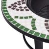 Mosaic Fire Pit Green 26.8" Ceramic