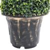 Artificial Boxwood Spiral Plant with Pot Green 23.2"