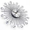 Radial Sunburst Diamond Silent Wall Clock Modern Home Decoration