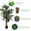 4 Feet In/Outdoor Trunks Artificial Ficus Silk Tree