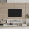 Double L-Shaped TV Stand, Display Shelf , Bookcase for Home Furniture,White