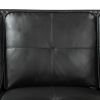 Black Faux Leather 3-Piece Living Room Sofa Set