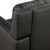 Black Faux Leather 3-Piece Living Room Sofa Set