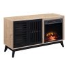 ACME Gamaliel Fireplace in Oak & Espresso Finish AC00849