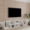 Double L-Shaped TV Stand, Display Shelf , Bookcase for Home Furniture,White