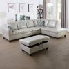 Powder Color Semi Semi PU Synthetic Leather 3-Piece Couch Living Room Sofa Set