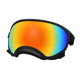 Fashion Personality Dog Skiing Goggles (Option: Black framed red film-M)