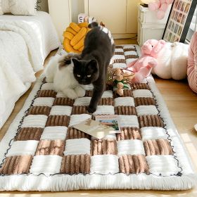 Cream Color Autumn And Winter Plush Bedside Mats Non-slip (Option: Moka Nuo Nuo-45x45cm)