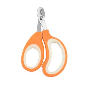 Pet Supplies For Cats And Dogs Nail Scissors (Option: White orange-Without Packaging)