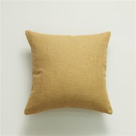 Cotton And Linen Tassel Handmade Pillow Cover (Option: 45x45cm Without Core-Yellow)