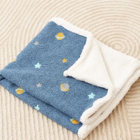 Pet Blanket Autumn And Winter Warm Cat Mat Plaid Carpet Flannel Small Dog (Option: Starry Sky Tour-40x60cm)