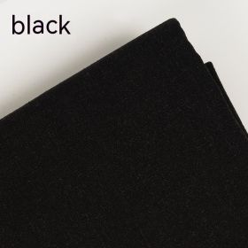 Solid Color Linen Cotton Plain Handmade Embroidery Cloth (Option: Black-18x18CM)