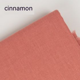 Solid Color Linen Cotton Plain Handmade Embroidery Cloth (Option: Cinnamon-18x18CM)