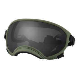 Fashion Personality Dog Skiing Goggles (Option: Army green framed gray film-S)