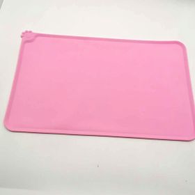 Factory Direct Sales Car Silicone Pet Placemat Dogs And Cats Pet Waterproof Non-slip Insulation Mat Pet Supplies (Option: Thin 48x30cm-Pink)