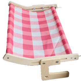 Four Seasons Universal Bedside Window Edge Winter Warm Cat Hammock (Option: L-Pink Plaid)