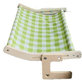 Four Seasons Universal Bedside Window Edge Winter Warm Cat Hammock (Option: S-Green Plaid)