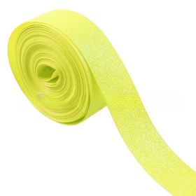 22mm Dusting Powder Solid Color Diy Ribbed Band Polyester Belt Clothing Accessories (Option: 50yard-22mm-yellow)