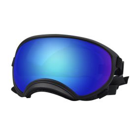 Fashion Personality Dog Skiing Goggles (Option: Black framed blue film-S)