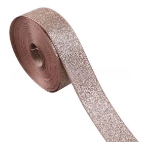 22mm Dusting Powder Solid Color Diy Ribbed Band Polyester Belt Clothing Accessories (Option: 50yard-22mm-shallow money)