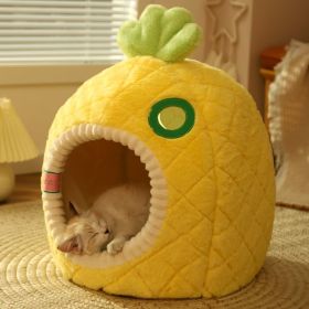 Winter Warm Tent Pet Closed Nest (Option: Pineapple Nest-Within 4kg)