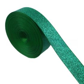 22mm Dusting Powder Solid Color Diy Ribbed Band Polyester Belt Clothing Accessories (Option: 50yard-22mm-green)