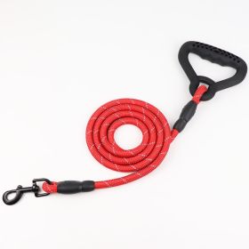 Large Dog Golden Retriever Samoyed Husky Lengthened Dog Rope Leash (Option: Red 150cm-10mm)