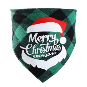 Christmas Pet Saliva Towel DIY Dog Triangle (Option: Green 5-M 20to42cm)