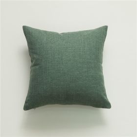 Cotton And Linen Tassel Handmade Pillow Cover (Option: 45x45cm Without Core-Green)