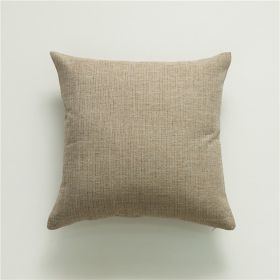 Cotton And Linen Tassel Handmade Pillow Cover (Option: 45x45cm Without Core-Khaki)