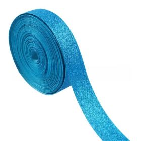 22mm Dusting Powder Solid Color Diy Ribbed Band Polyester Belt Clothing Accessories (Option: 50yard-22mm-lake blue)