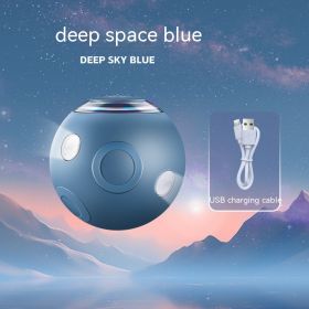 Smart Cat Pet Ball Automatic Obstacle Avoidance Rotating Luminous (Option: Deep Sky Blue-English Version-USB)