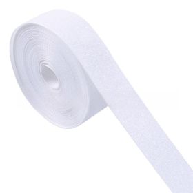 22mm Dusting Powder Solid Color Diy Ribbed Band Polyester Belt Clothing Accessories (Option: 50yard-22mm-white)