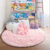 Round Rug for Bedroom, Fluffy Round Circle Rug for Kids Room