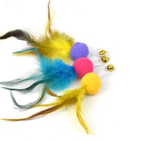 Feather Bell Replacement Head Steel Wire Cat Teaser Accessories Replacement (Option: Short Pointed Hair)