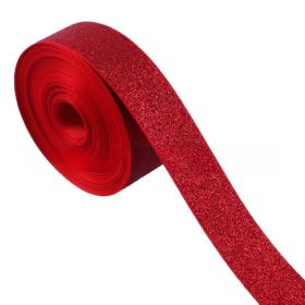 22mm Dusting Powder Solid Color Diy Ribbed Band Polyester Belt Clothing Accessories (Option: 50yard-22mm-red)