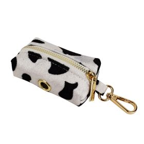 New Cows On White Background Dog Collar Bow Dog Back Suit (Option: Dog Poop Bag-L)