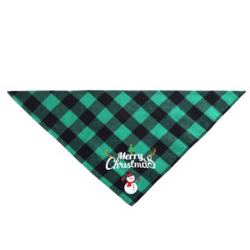 Christmas Pet Saliva Towel DIY Dog Triangle (Option: Green 11-M 20to42cm)