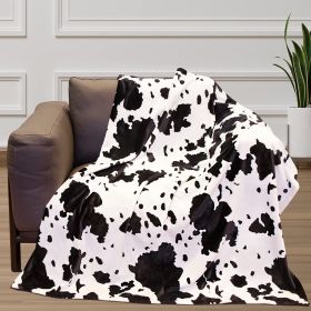 Cow Printing Blanket Digital Flannel (Option: Style 2-75X100)