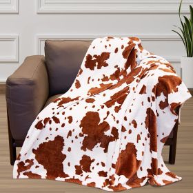 Cow Printing Blanket Digital Flannel (Option: Style 3-75X100)