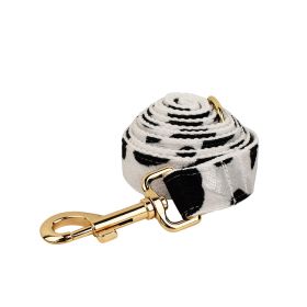 New Cows On White Background Dog Collar Bow Dog Back Suit (Option: Dog Leash-M)