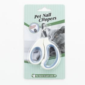 Pet Supplies For Cats And Dogs Nail Scissors (Option: White Dark Blue-With Packaging)