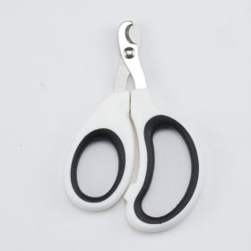 Pet Supplies For Cats And Dogs Nail Scissors (Option: White Black-Without Packaging)