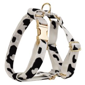 New Cows On White Background Dog Collar Bow Dog Back Suit (Option: Dog Vest-M)