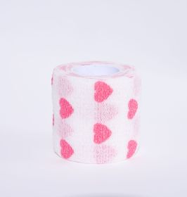 Printed Bandage Pet Out Anti-dirty Adhesive Bandage Non-woven Elastic Bandage (Option: Love-50X45MM)