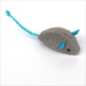 Cat Toy Simulation Little Mouse Self-happiness Mint Toy Scratch-resistant Plush Pet Supplies (Option: Gray Blue-Mouse 10x25cm)