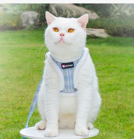 Cat Pulling Rope Anti Breaking Loose For Outdoor Use (Option: Gray And Blue Plaid-XS)