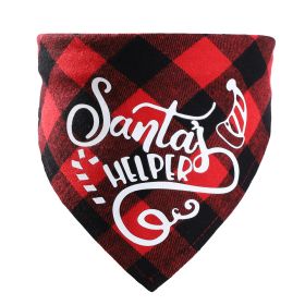 Christmas Pet Saliva Towel DIY Dog Triangle (Option: Red 4-L 25to48cm)